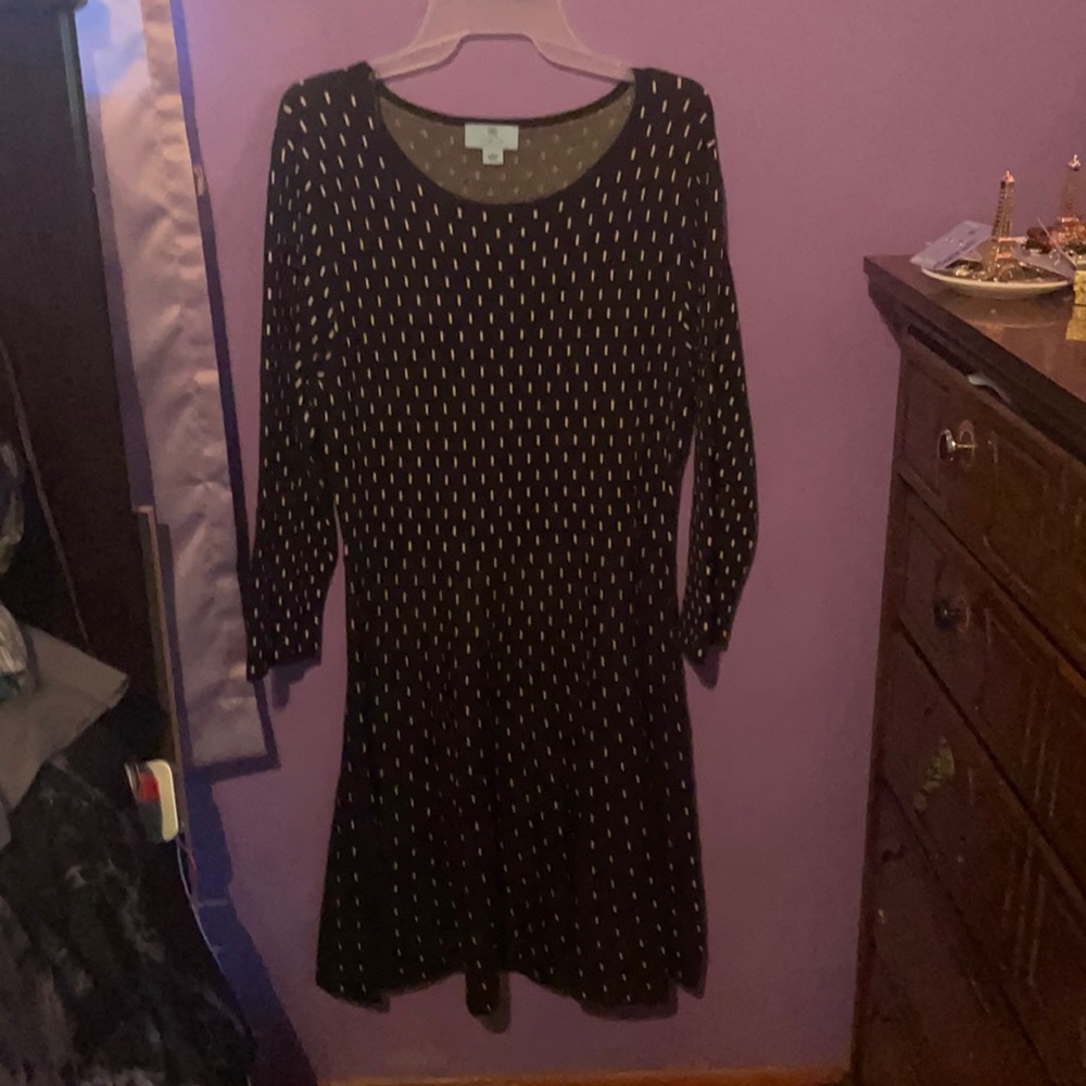 Black and white sweater dress